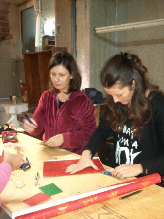 προετοιμασία του Χριστουγεννιάτικου bazaar 2012